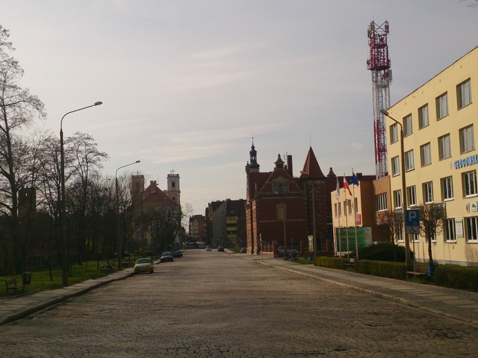 Widok na ulicę Piaskową