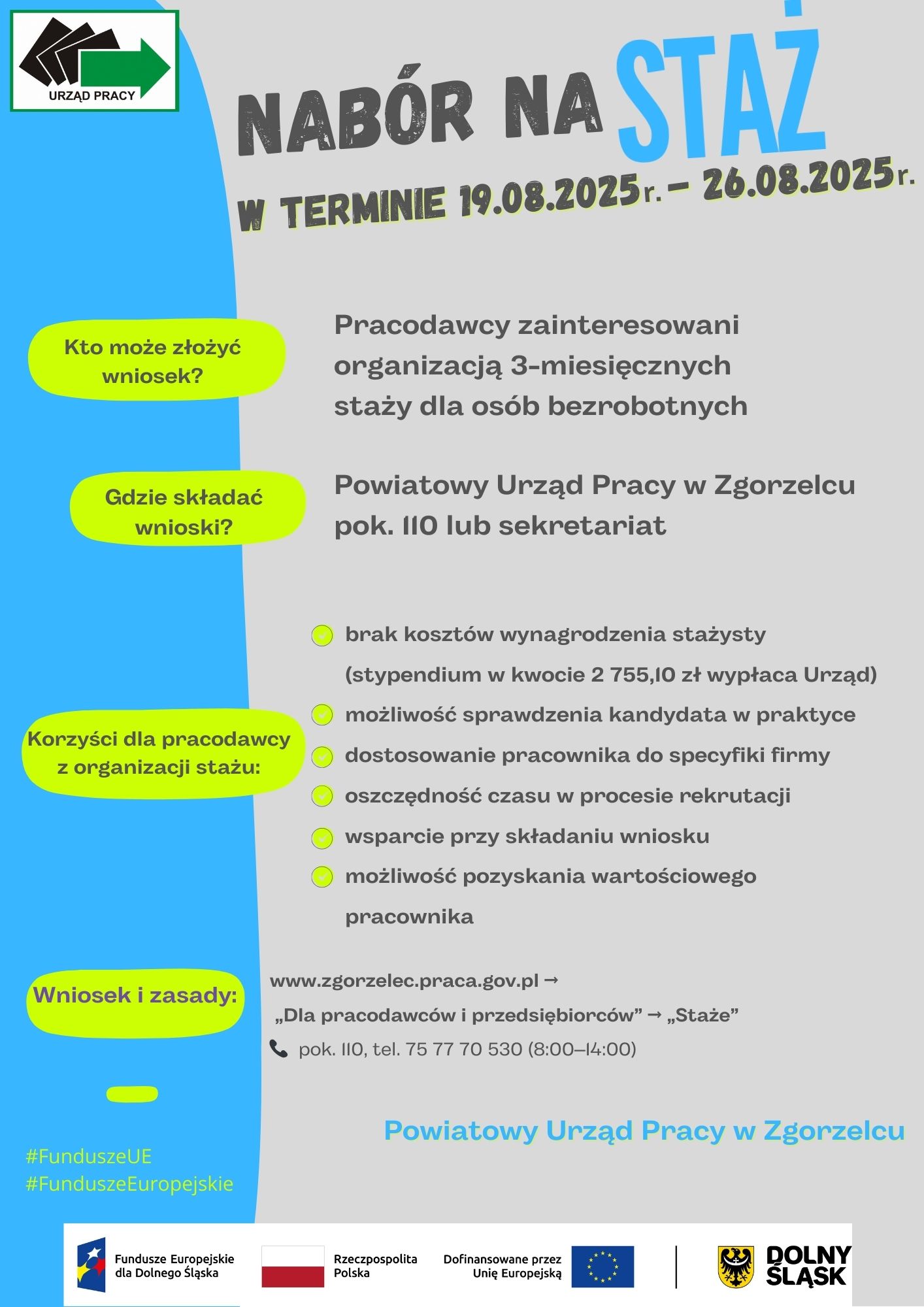 Zdjęcie artykułu Staż -trwa nabór