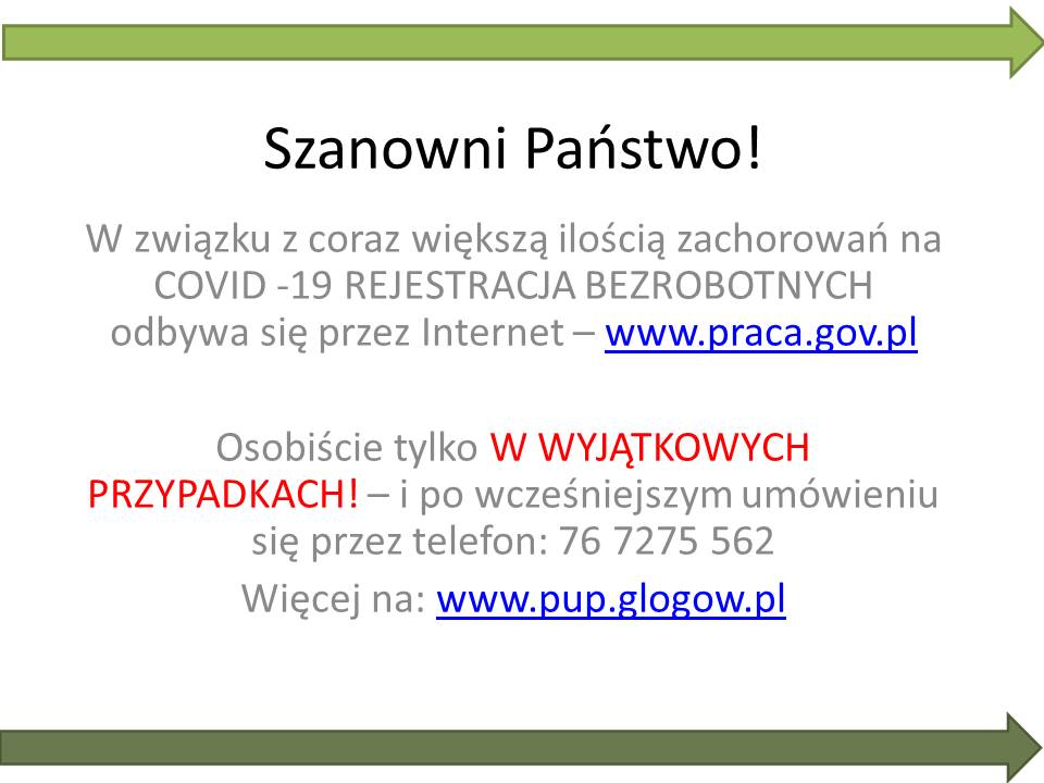 informacja dla rejestrujących sie