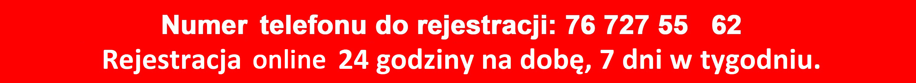Rejestracja numery telefonu - baner