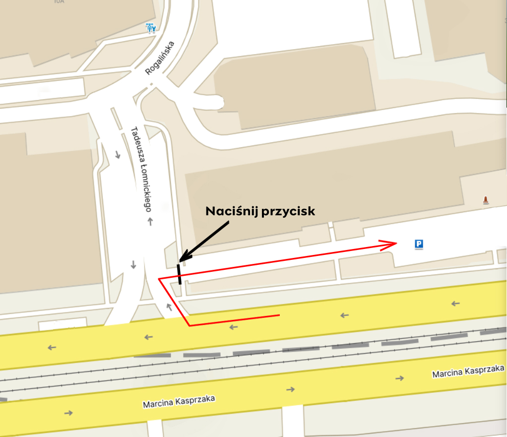 Mapa parking Kasprzaka